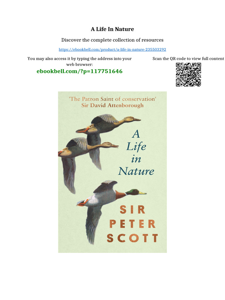 A Life in Nature PDF Available | PDF | Intellectual Property