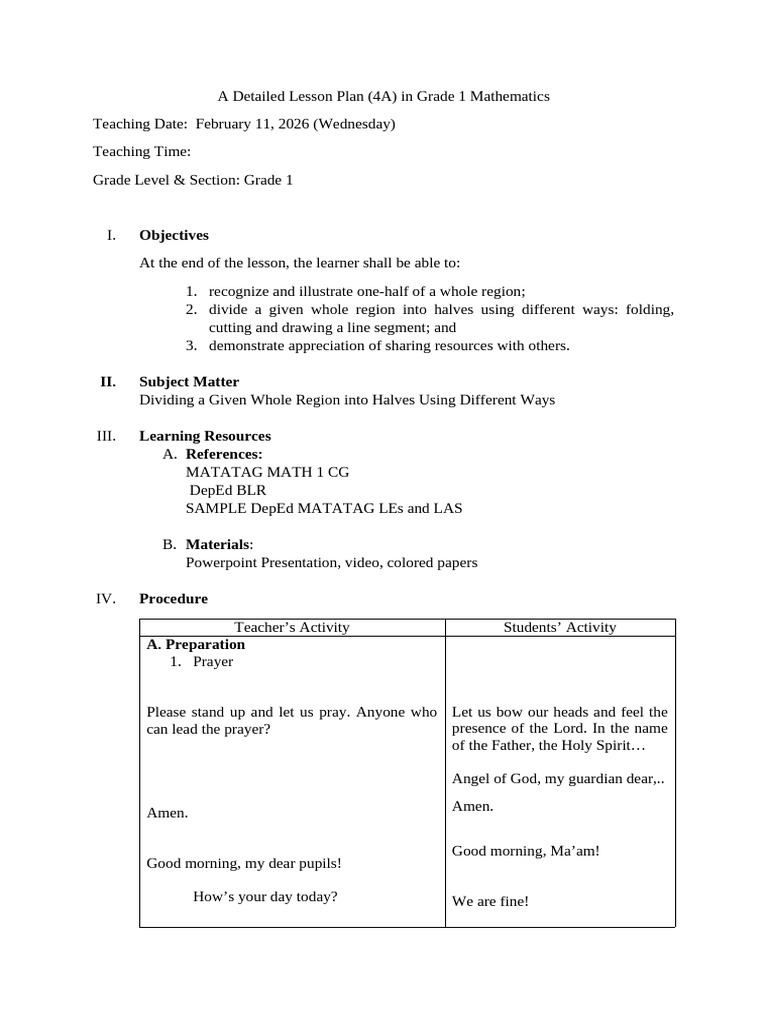 Marj Final Lesson Plan | PDF | Lesson Plan