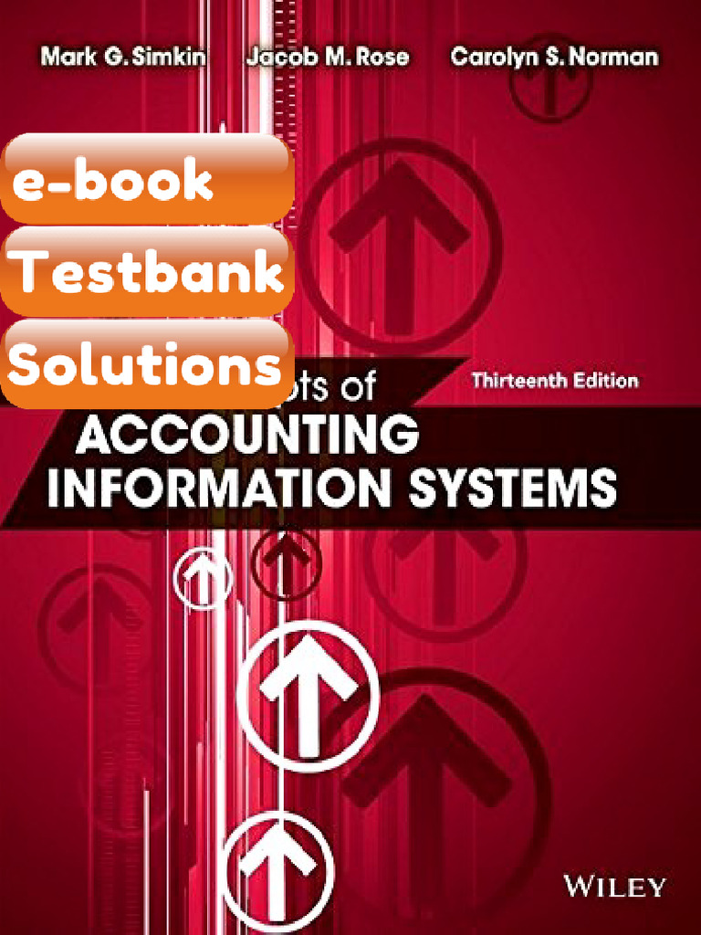 Testbank Core Concepts of Accounting Information Systems Simkin 13th ...