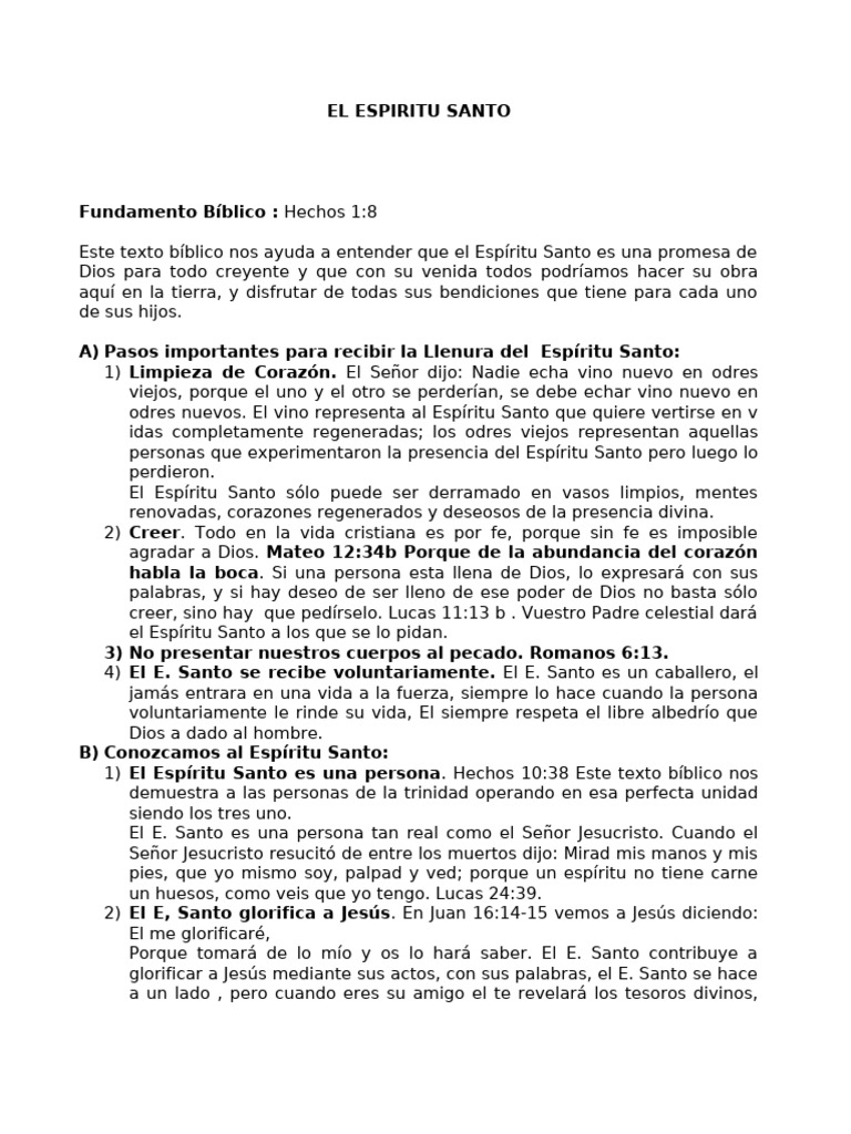El Espiritu Santo | PDF | espíritu Santo | Cristo (título)