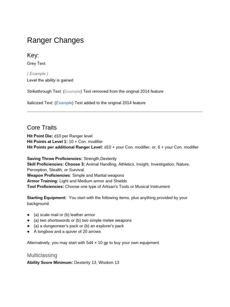 Ranger Alternate Version | PDF | D20 System | Dungeons & Dragons