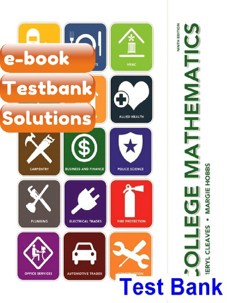 Testbank College Mathematics 9th Edition Cleaves Fast Download | PDF ...