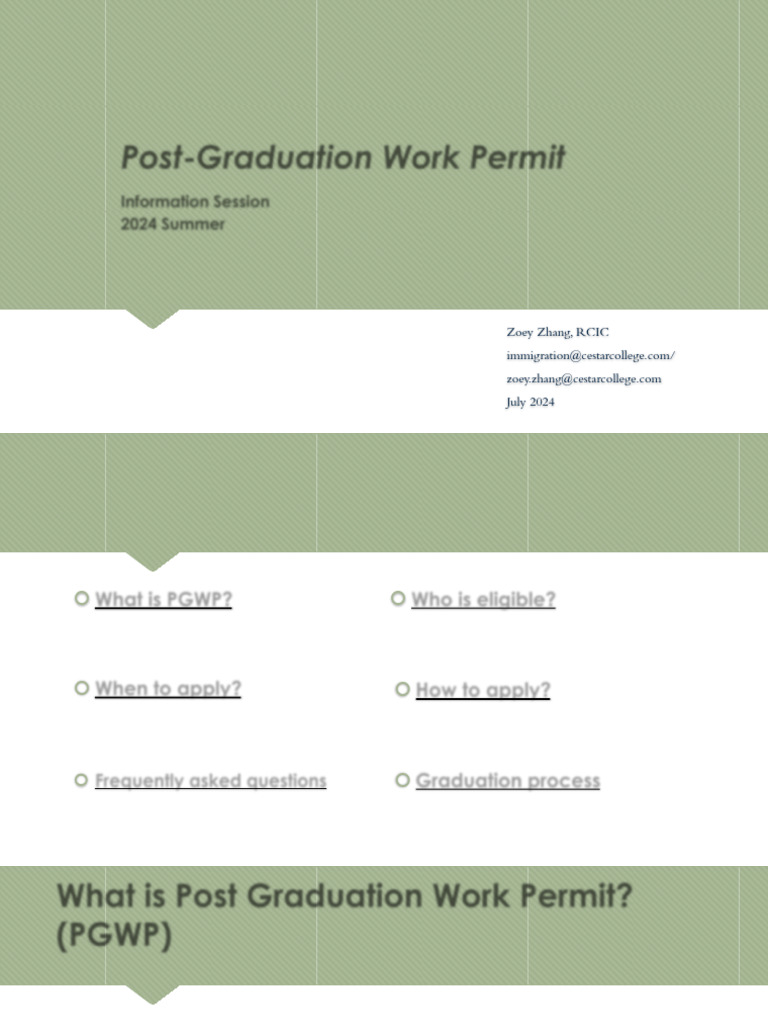 24S - PGWP Info and Graduation Process | PDF | Travel Visa ...