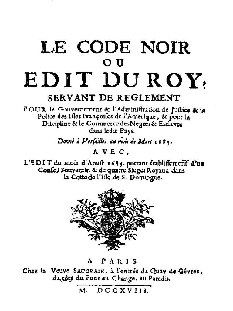 Code Noir | PDF