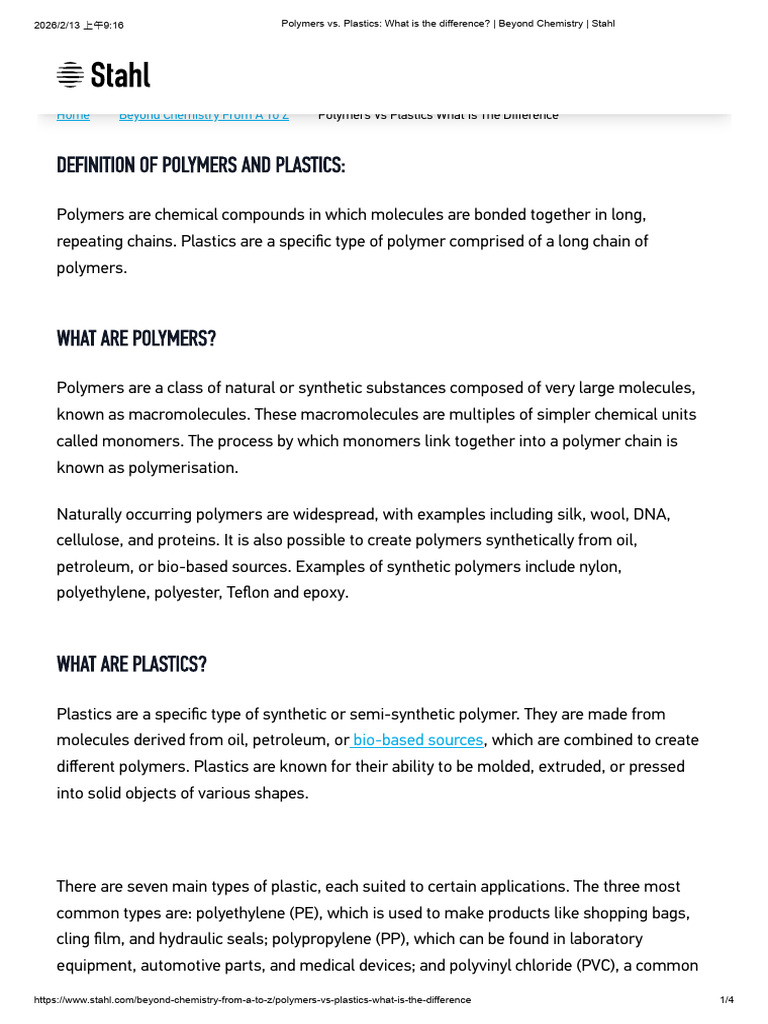 Polymers vs. Plastics - What Is The Difference | PDF | Polymers | Plastic