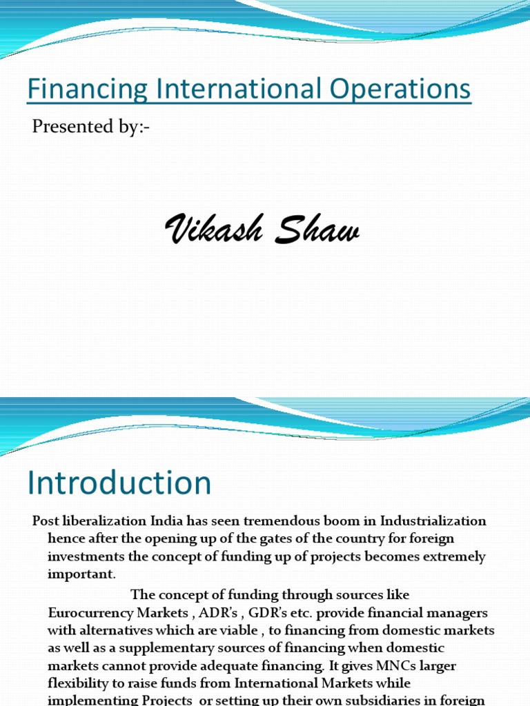 Financing International Operations Explained | PDF | American ...