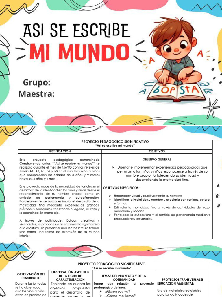Proyecto de Aula - MAY 2025 | PDF | Pedagogía | Autoestima