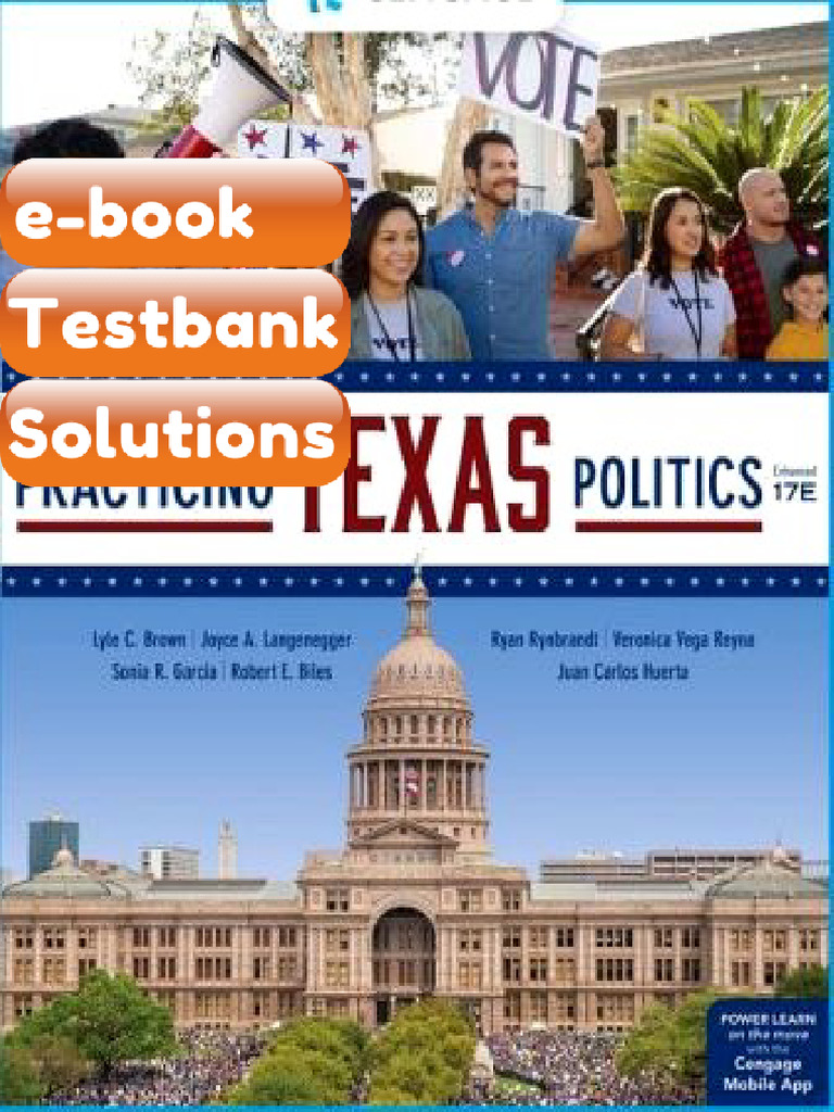 Testbank Practicing Texas Politics Enhanced 17th Edition Lyle C Brown ...