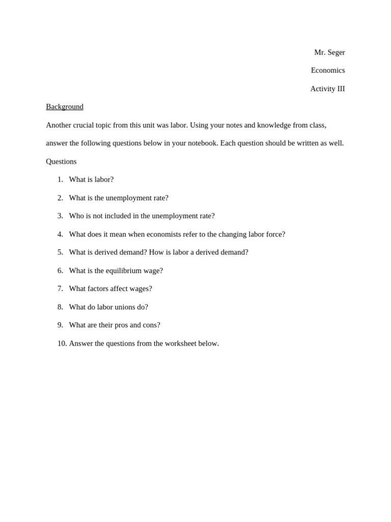 Activity III | PDF
