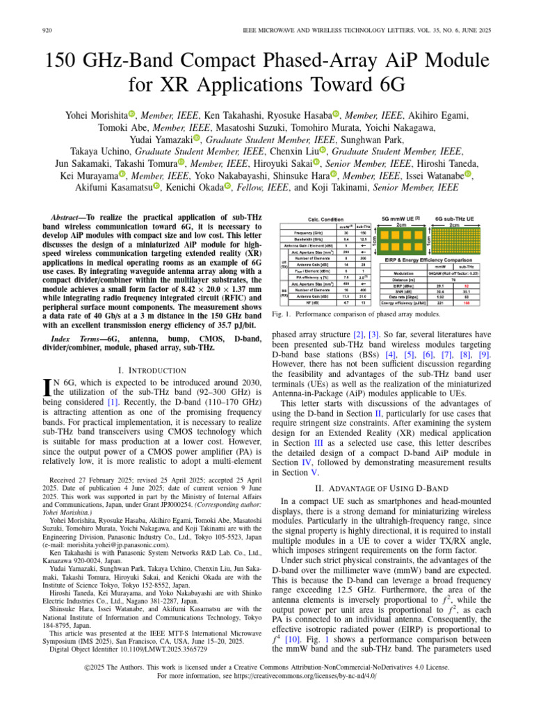 150 GHz-Band Compact Phased-Array AiP Module for XR Applications Toward ...