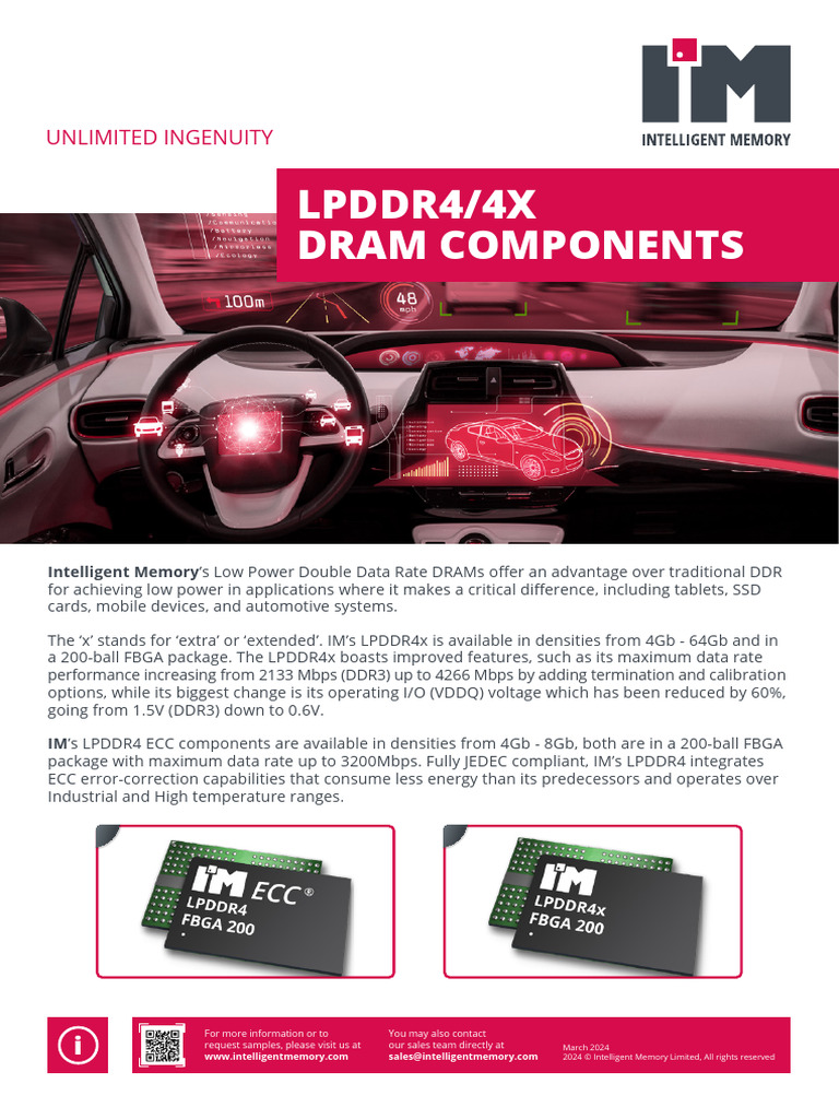 Intelligent Memory LPDDR4 4x Components Digital Flyer 04.2024 | PDF ...
