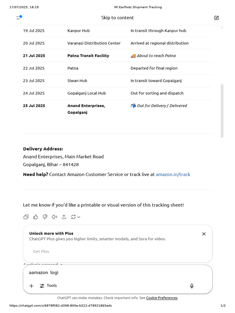 MI EarPods Shipment Tracking | PDF