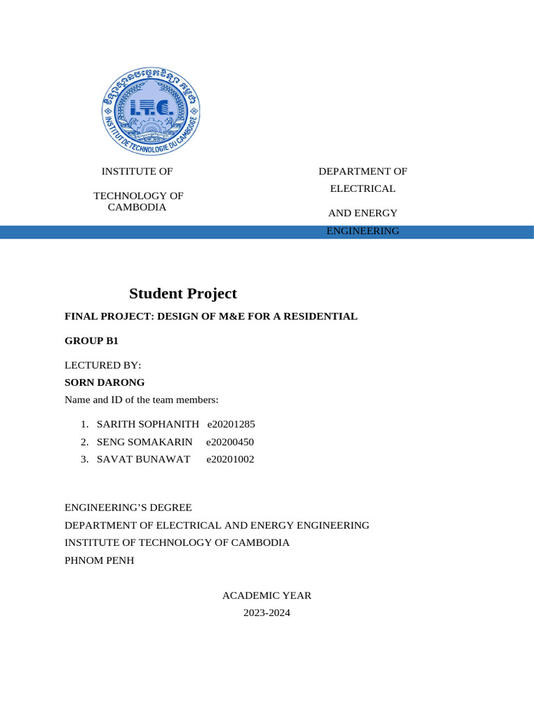 Student project 2 | PDF | Mains Electricity | Air Conditioning
