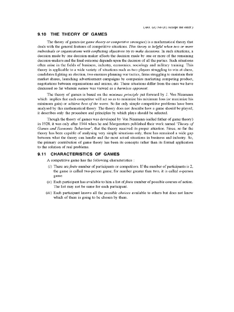Module 5 - Game Theory | PDF