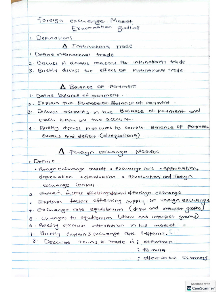 International Trade Notes | PDF
