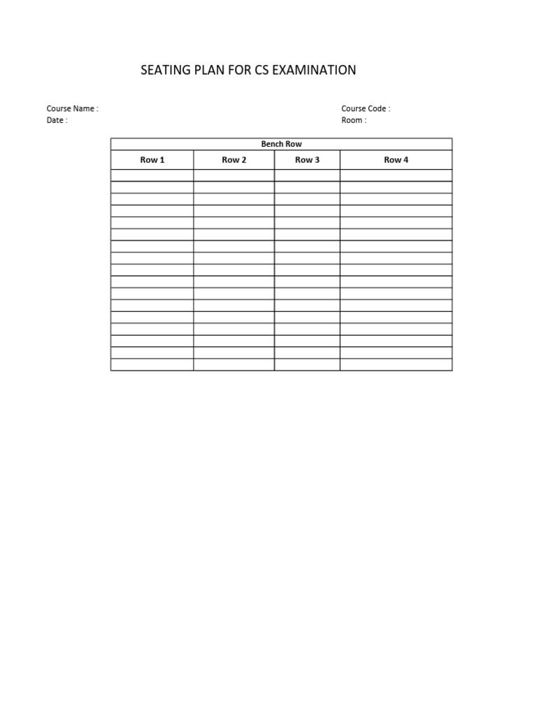 Seating Plan 4 | PDF
