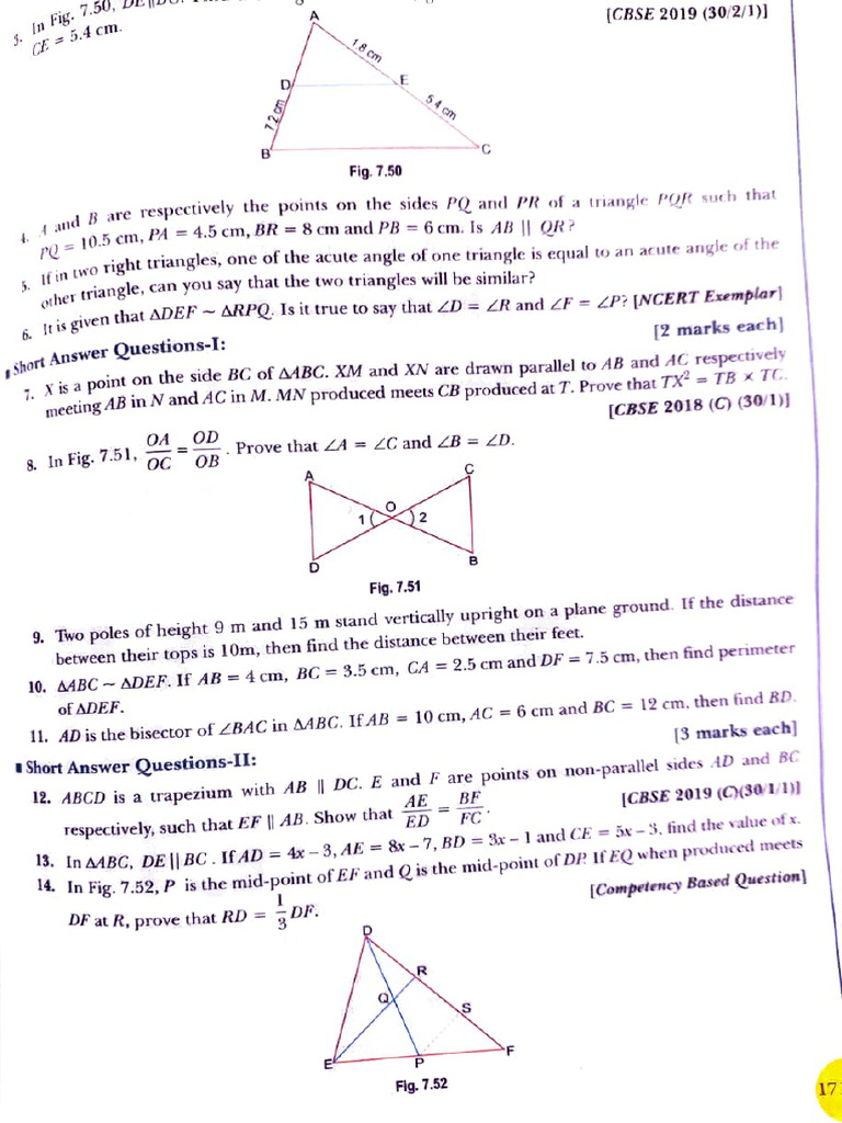 Assignment No - 10 ( Triangle) | PDF | Elementary Geometry | Euclidean ...