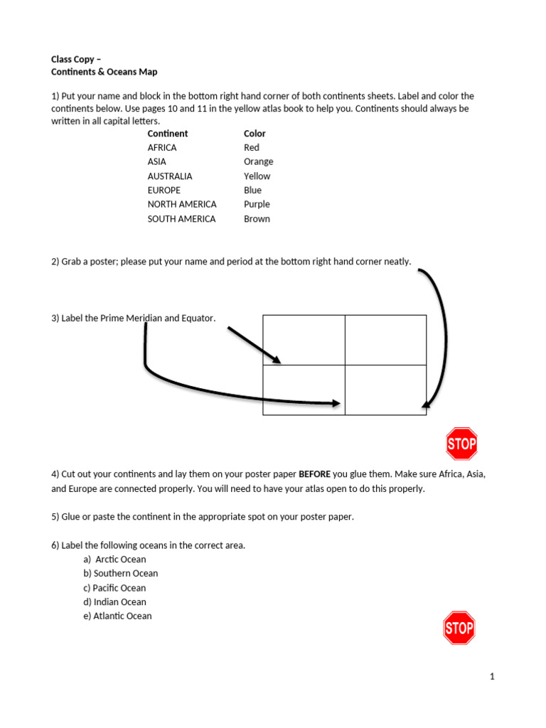 World Map Instructions Revised | PDF