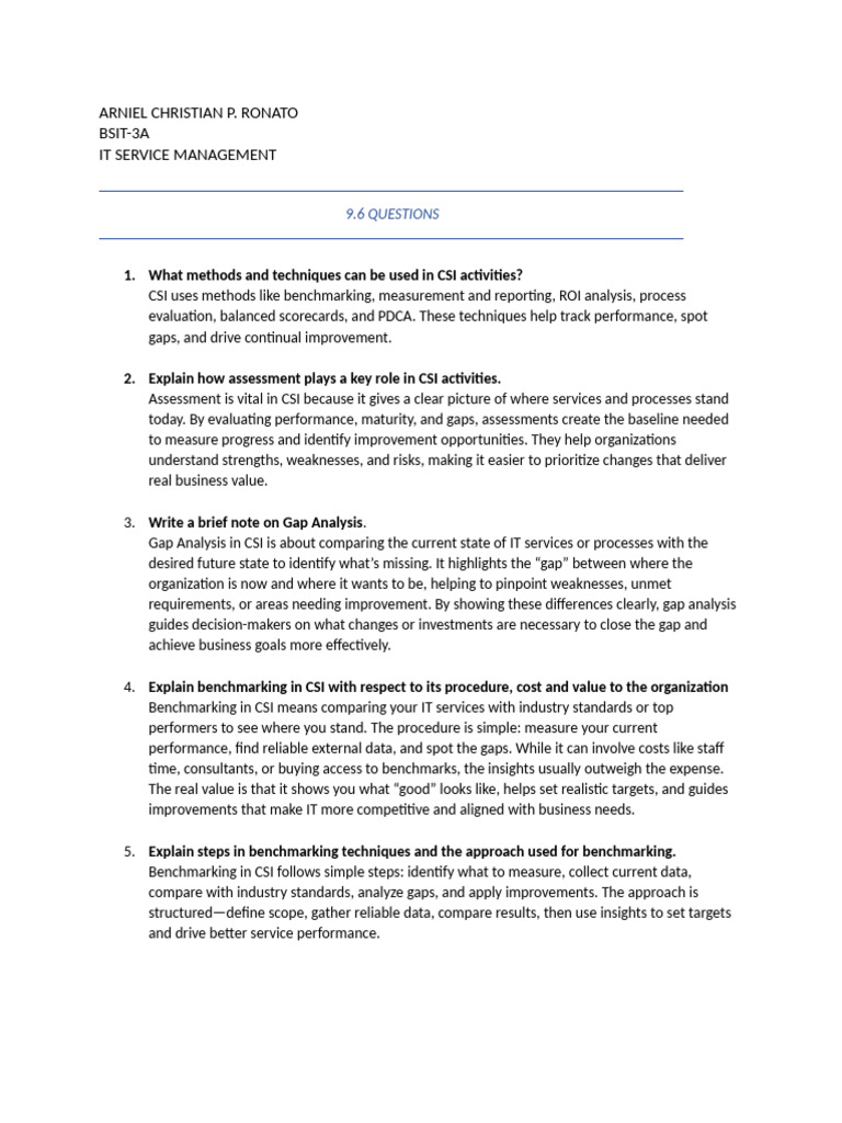Itsm 8 | PDF | Performance Indicator | Benchmarking
