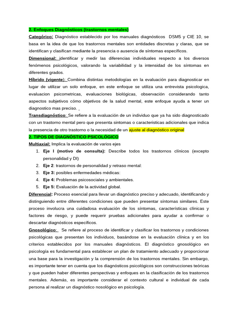 Ejes Multiaxial | PDF | Trastorno mental | Estrés (biología)