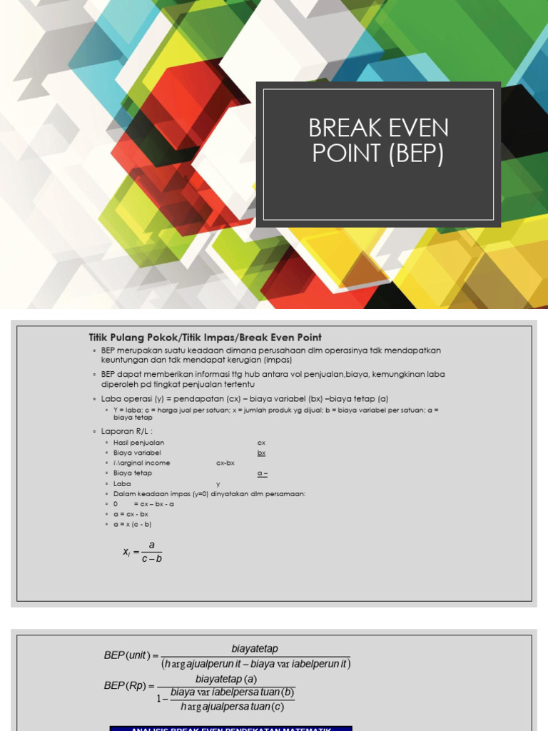 Break Even Point | PDF