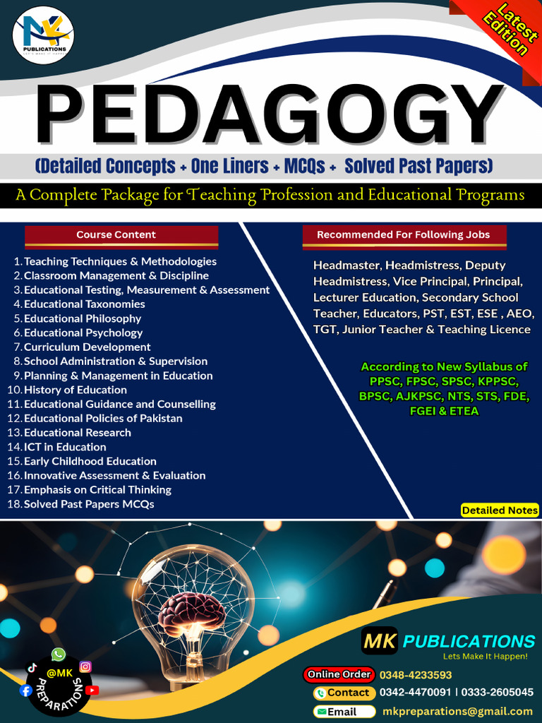 Pedagogy Full | PDF | Educational Assessment | Classroom Management