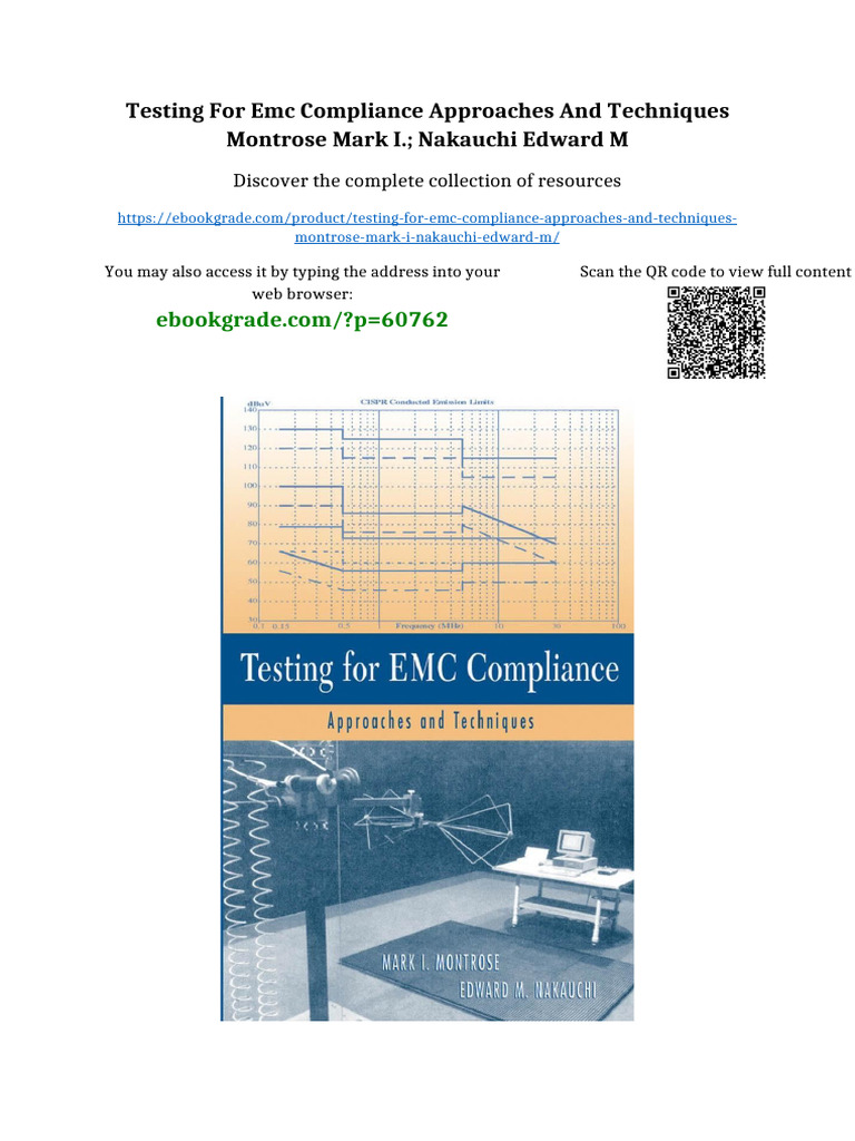 Testing for EMC Compliance Approaches and Techniques Montrose Mark I ...