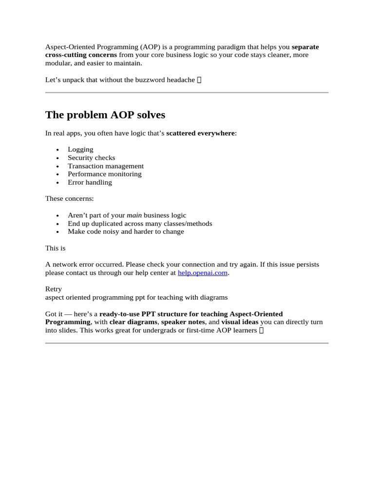 Aspect Oriented Programming | PDF | Systems Engineering | Software ...