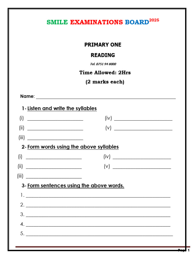 p.1 Reading End III 2025 | PDF | Language Families | Languages