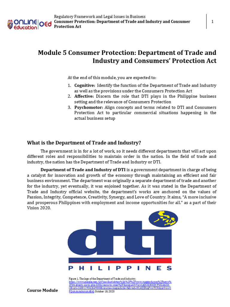 Week 06 - Module 05 - Consumer Protection | PDF | Safety | Business