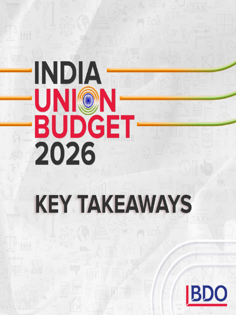 BDO - Key Takeaways From Union Budget 2026 | PDF