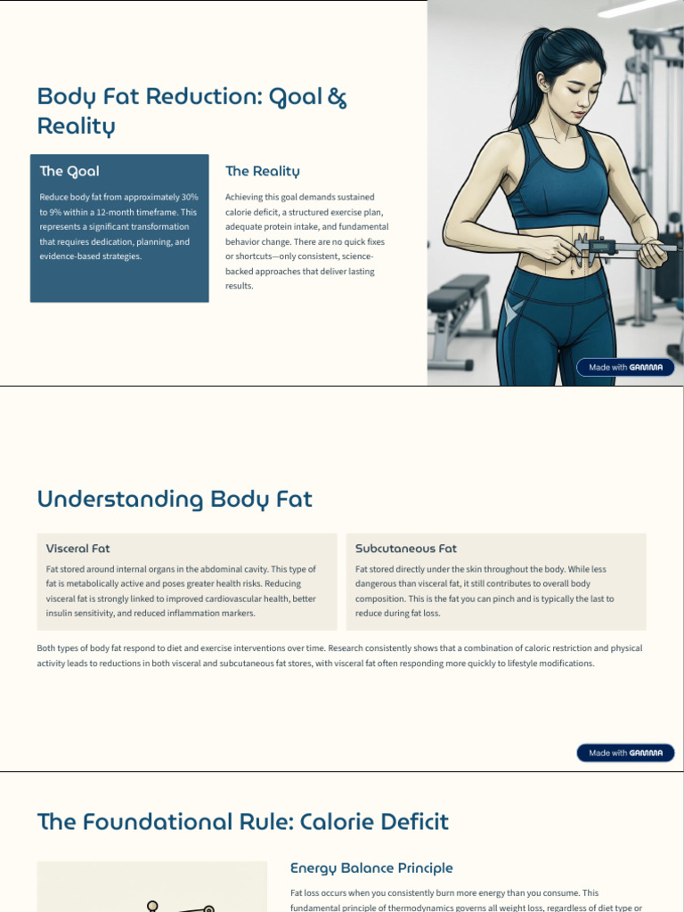 Body Fat Reduction Goal and Reality | PDF | Dieting | High Intensity ...