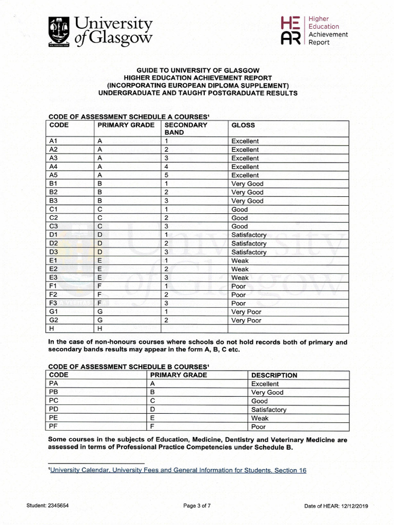 1 - Transcript Scottish Grading Scale | PDF