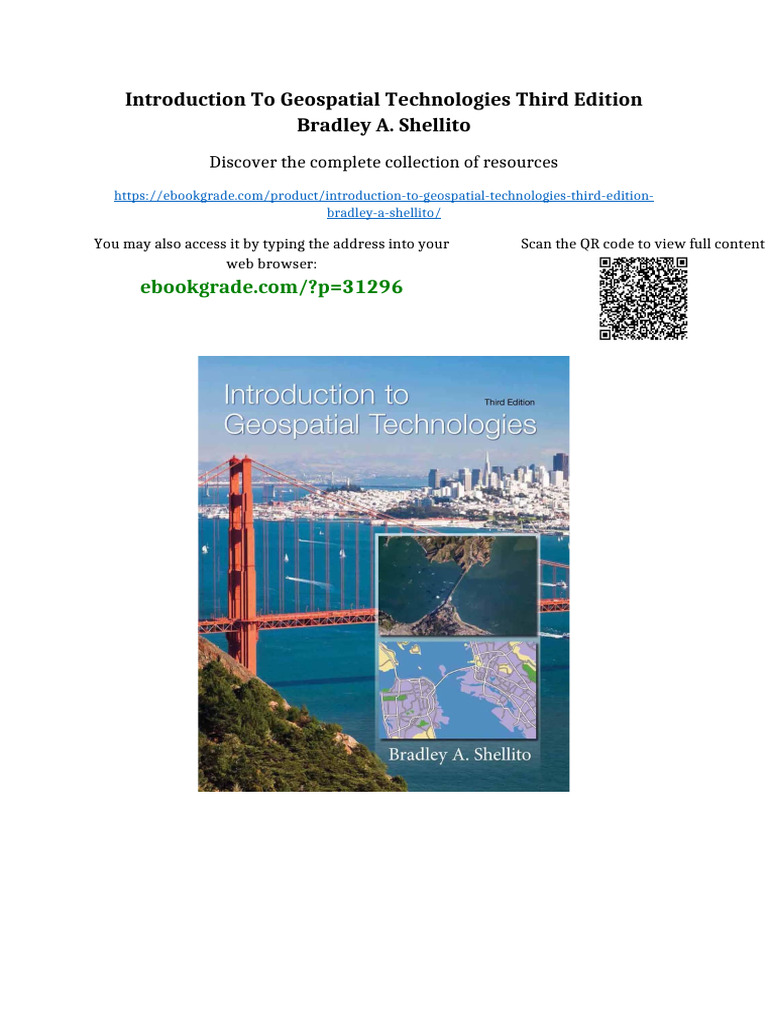 Introduction To Geospatial Technologies Third Edition Bradley A ...