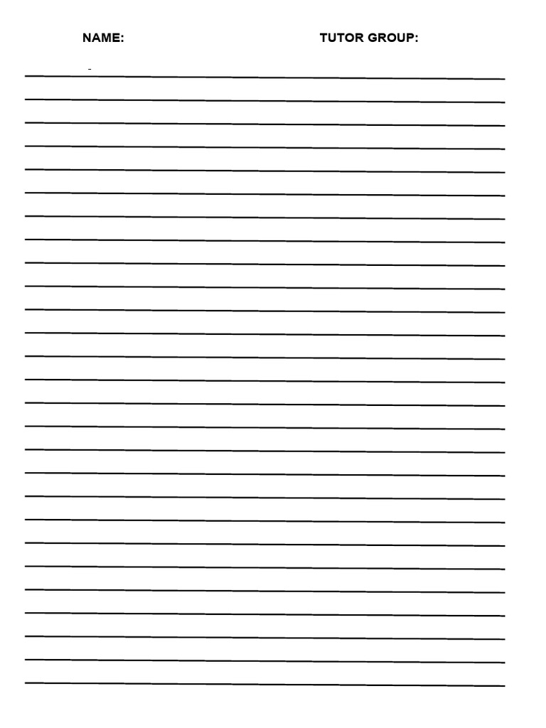 Lined A4 Writing Paper | PDF