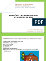 Portfólio de Atividades 1º Semestre de 2012