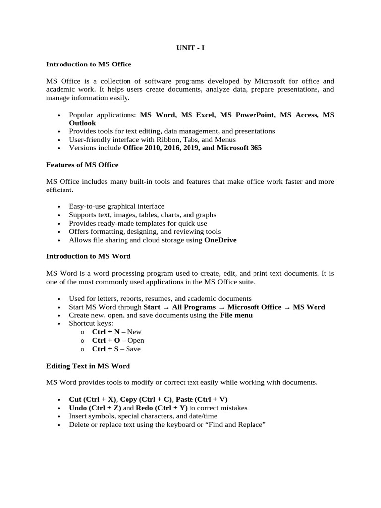 Unit 1 Ict | PDF | Microsoft Word | Typefaces