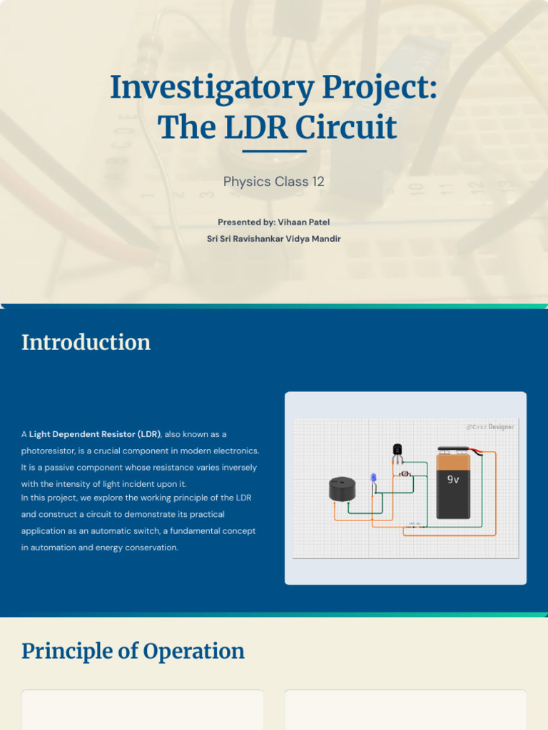 Physics Project - LDR Circuit | PDF | Electrical Resistance And ...