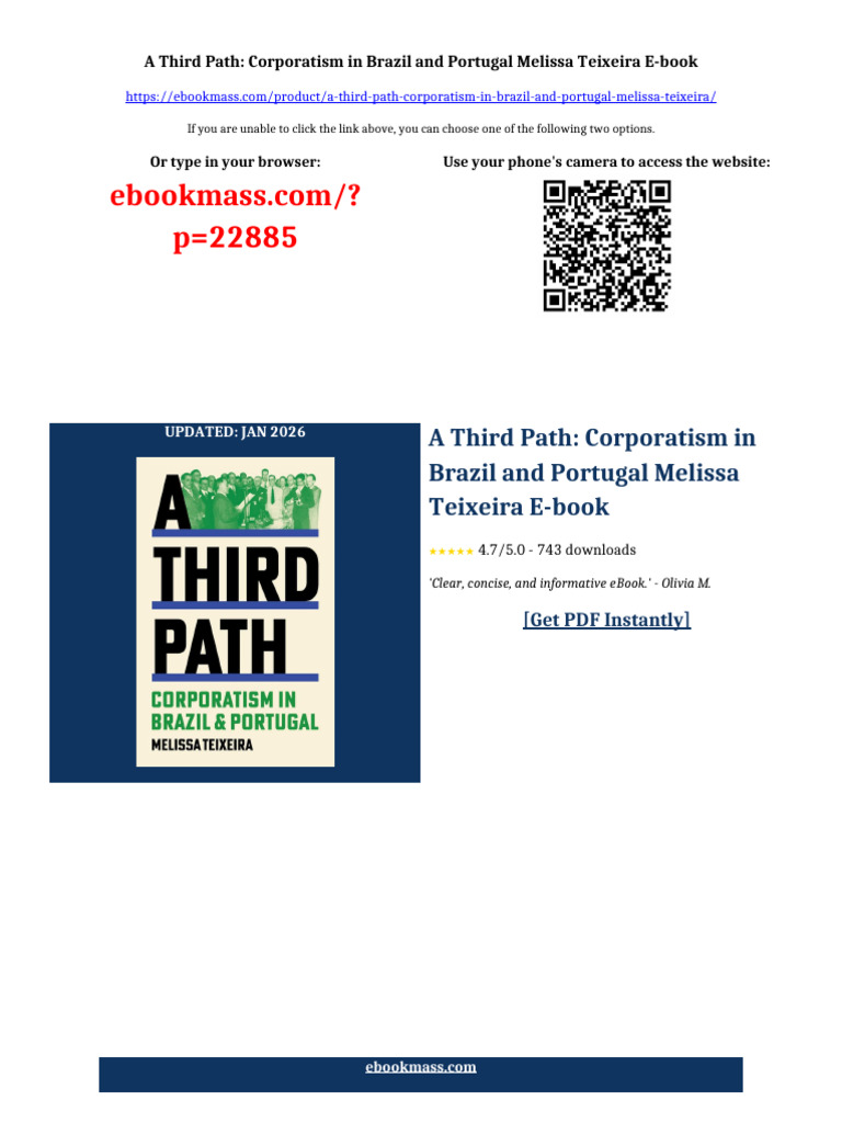 A Third Path: Corporatism in Brazil and Portugal Melissa Teixeira ebook ...