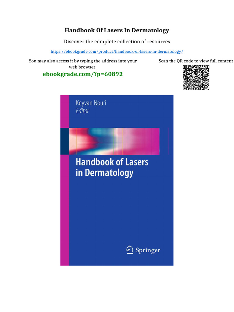 Handbook of Lasers in Dermatology No Waiting Time | PDF