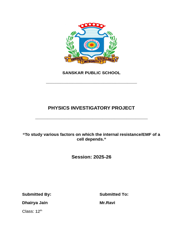 Physics Project Printed | PDF