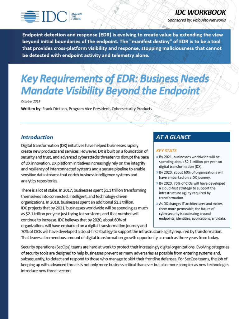 Idc Key Requirements For Edr | PDF | Malware | Computer Security