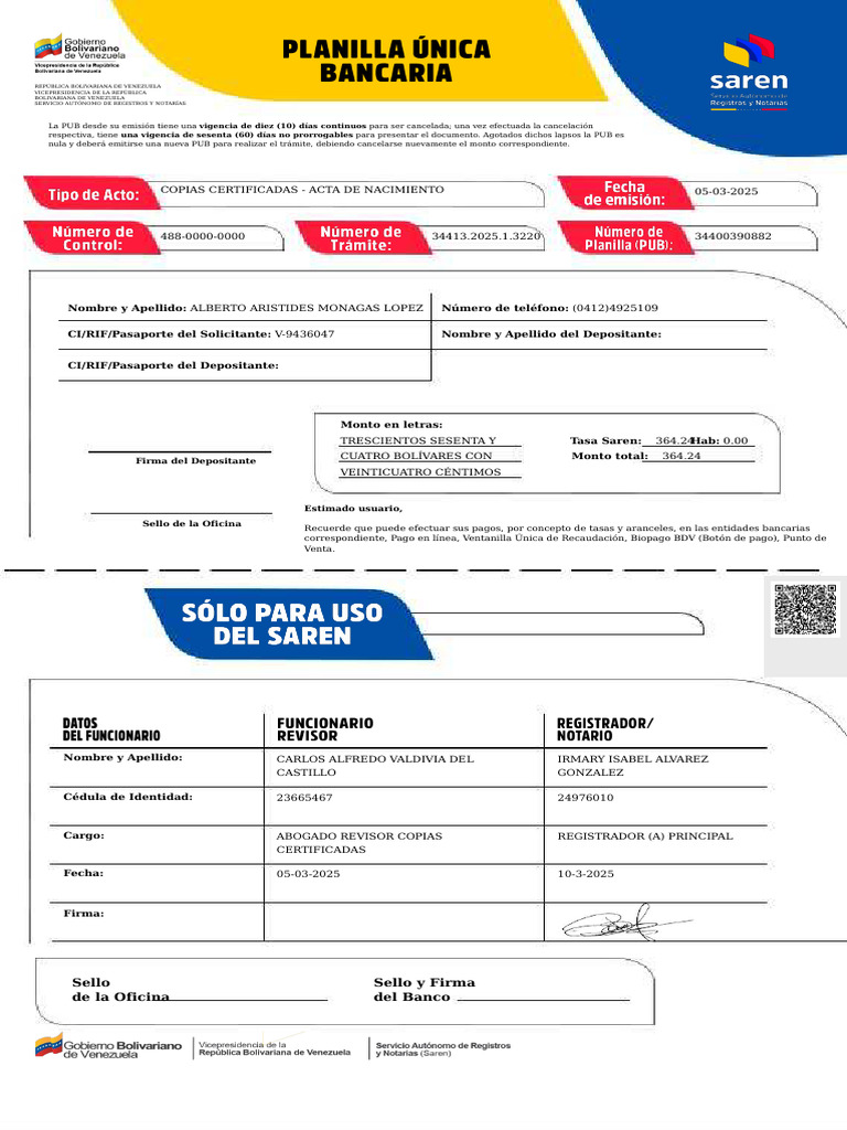 Partida Certificada y Legalizada | PDF