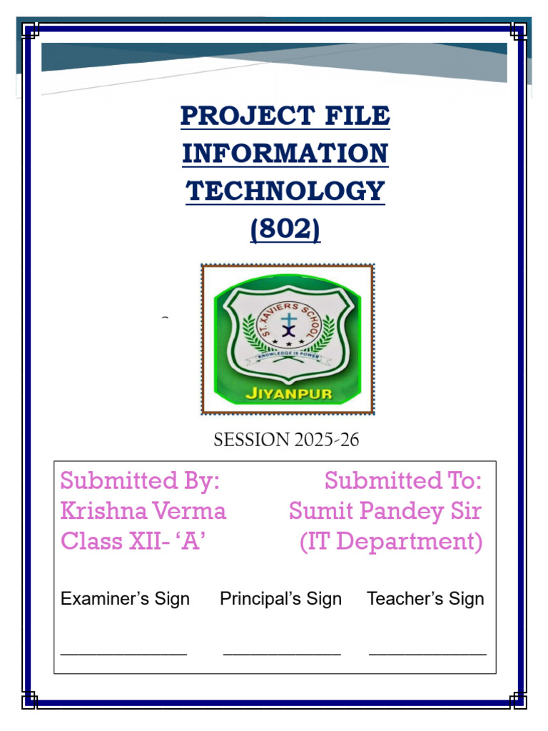 Nice IT PROJECT_XII | PDF | Computing | Software Engineering