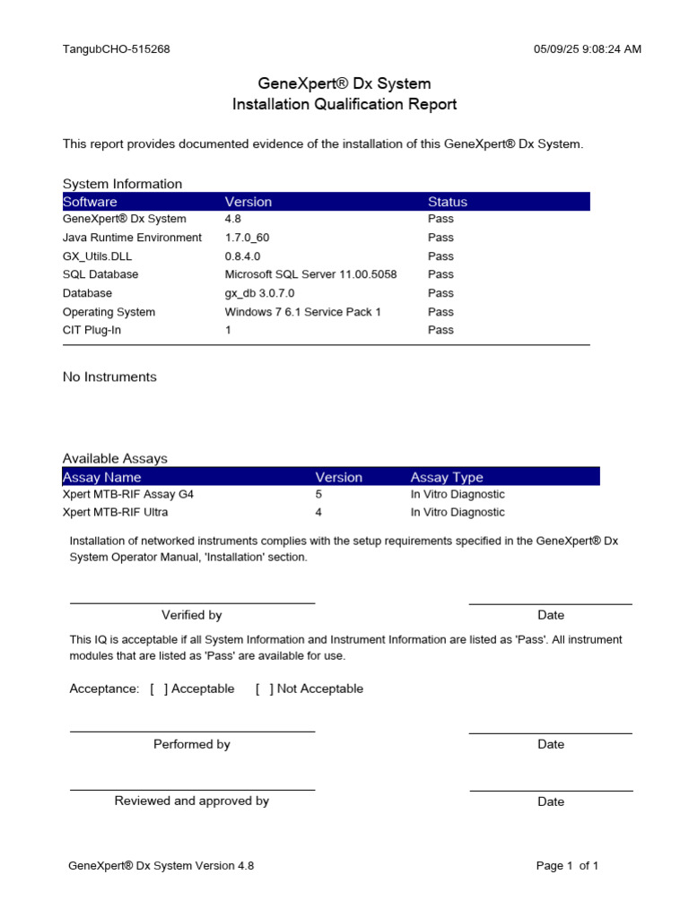Installation_Qualification_2025.05.09_09.08.24 | PDF