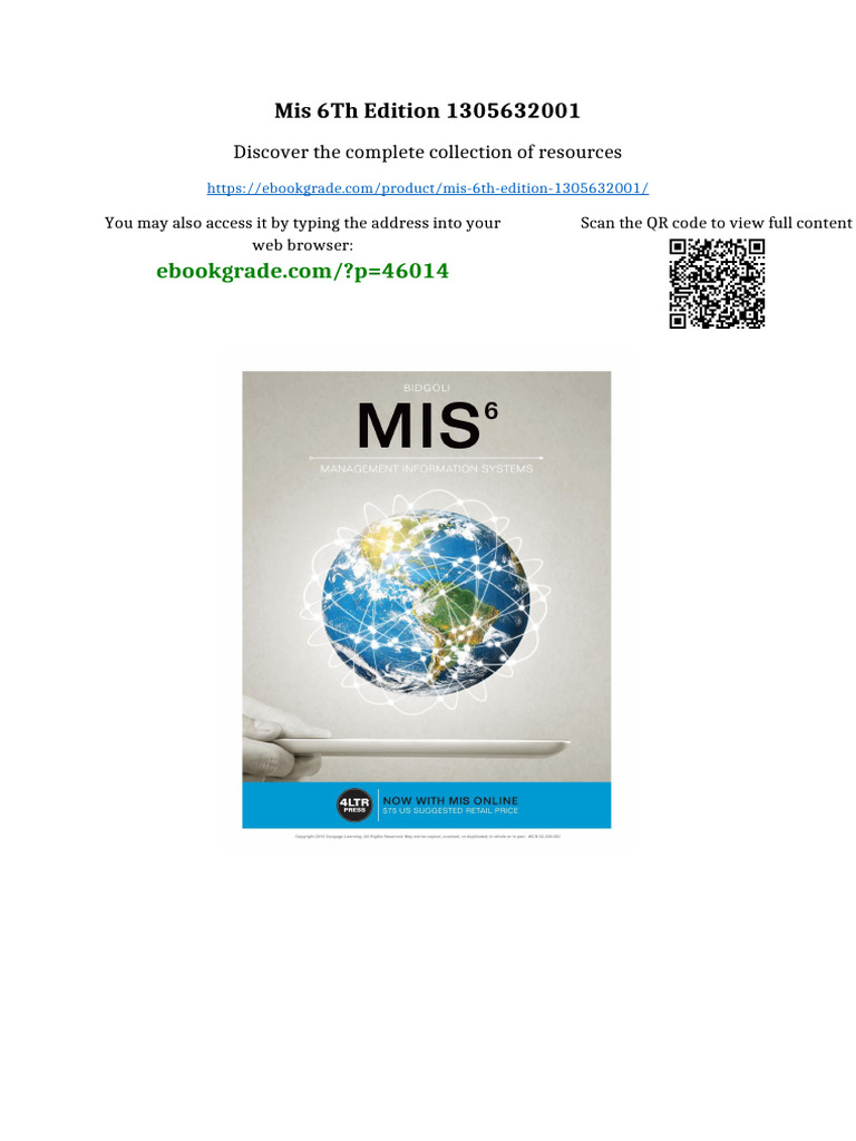 MIS 6th Edition 1305632001 Full Chapters Included | PDF | Intellectual ...