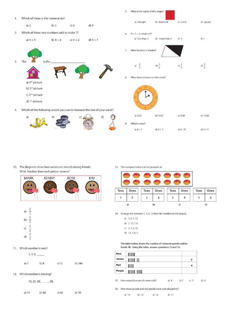 Math Test Final | PDF