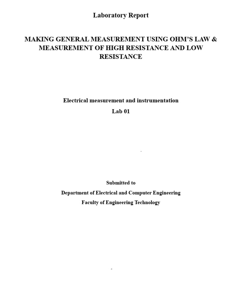 Electrical Measurement and Instrumentation | PDF | Electrical ...