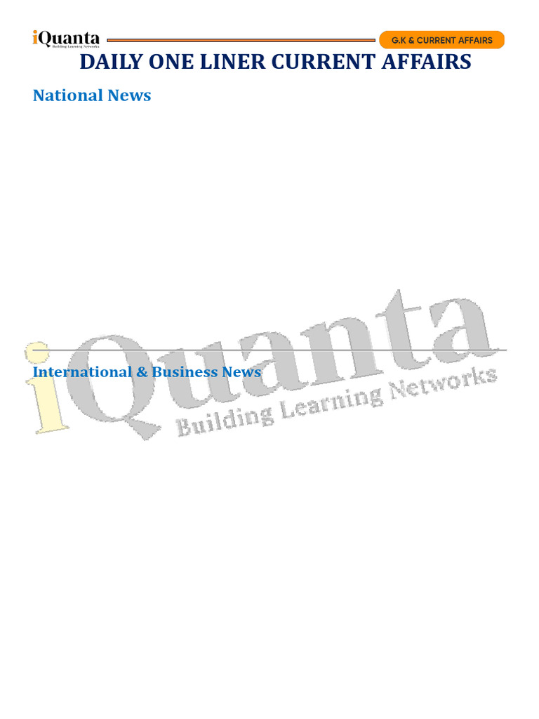 Daily One Liner Current Affairs - 03 Decembr 2025 | PDF