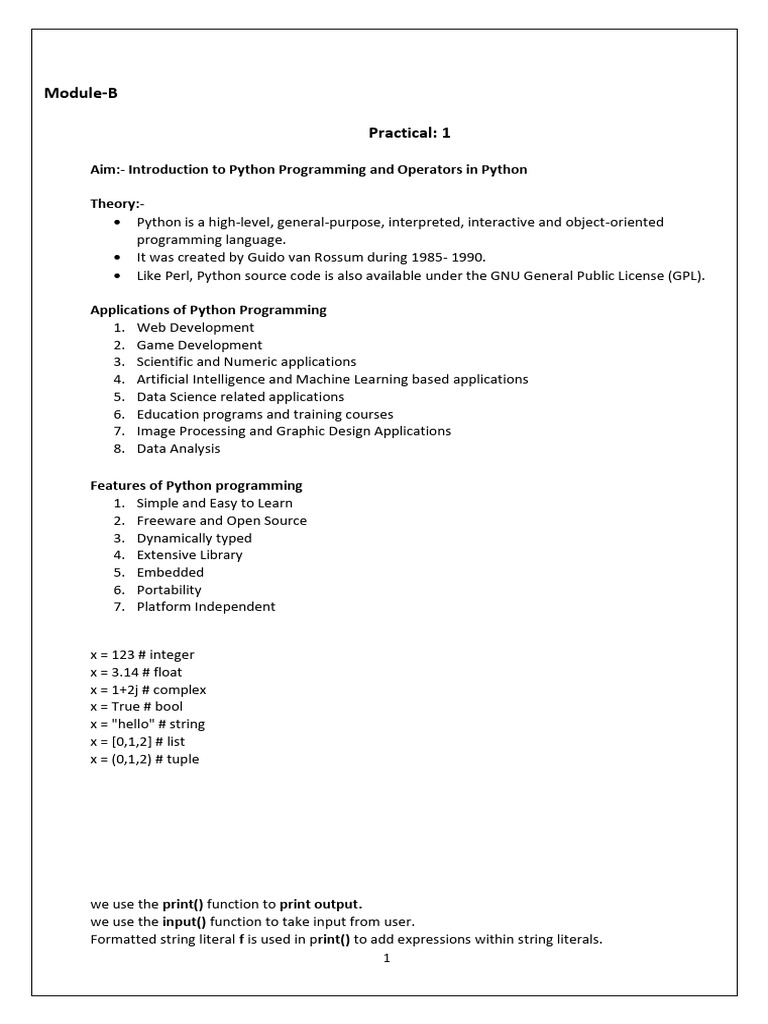 Handout Writing - Prac 1 To 8 Python 29-09-25 | PDF | String (Computer ...